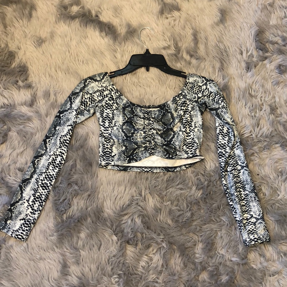 Snake skin crop top